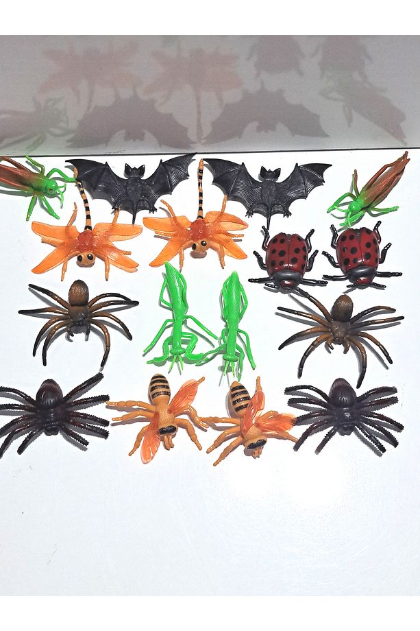 OYUNCAK HAYVANLAR BÖCEKLER KABUKLULAR ŞAKA HAYVANLARI 16 ADET 30X21CM - 5
