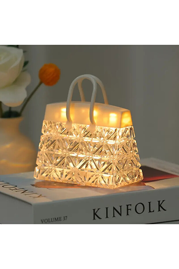 Crystal Tote LED Night Light Battery Powered with 3D Visual Effects, Create a Cozy Atmosphere, Su... - 4