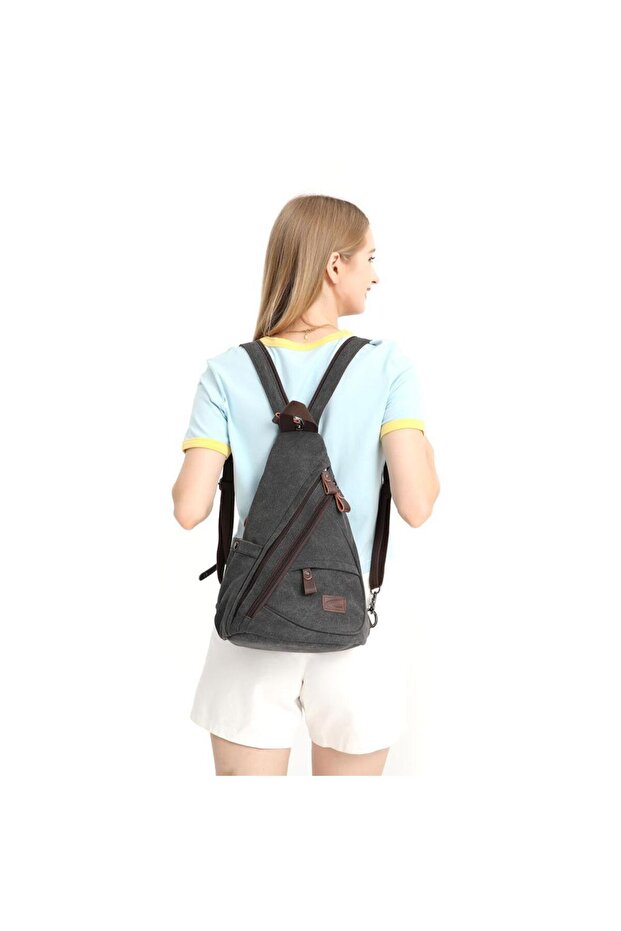 Single Strap Canvas Bodybag - Backpack 1276 - 7