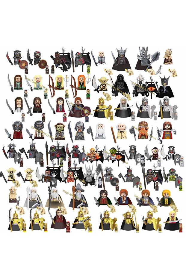 TV6410 Brick Middle Ages Hobbits Elves Orcs Army Dwarf Rohan Uruk-hai Mini Action Figura Building... - 4