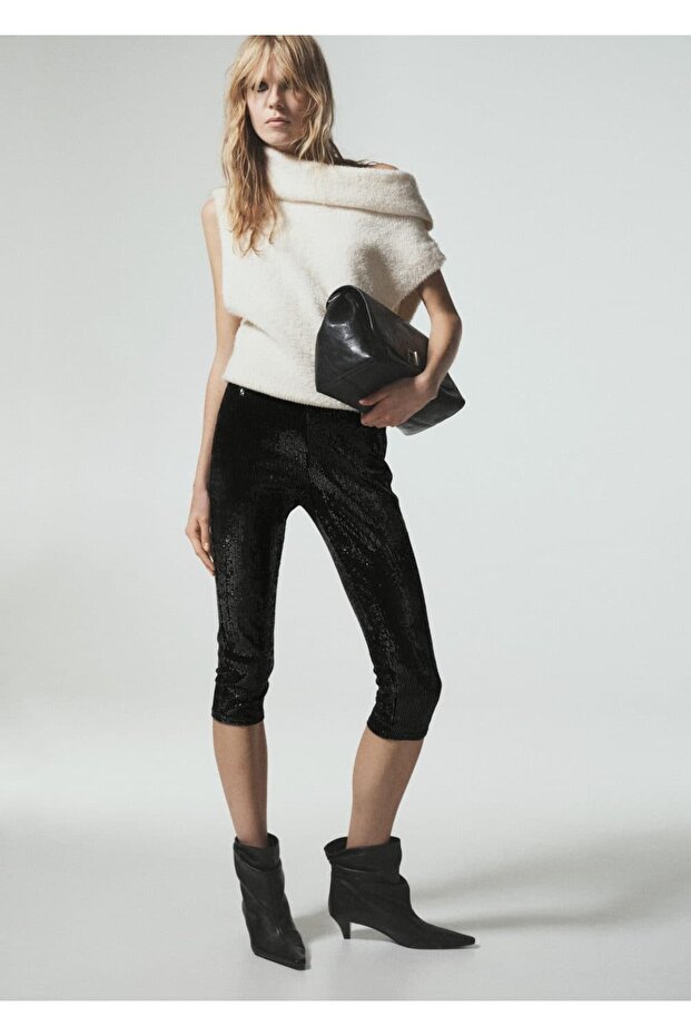 Payetli kapri tayt - 6