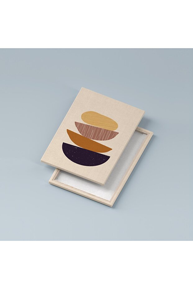 Bohem Minimal Kanvas Duvar Tablosu 3'lü Tablo Seti 40x55cm Boho Soyut Canvas - 4