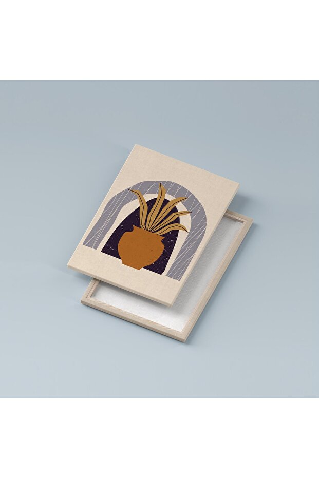 Bohem Minimal Kanvas Duvar Tablosu 3'lü Tablo Seti 40x55cm Boho Soyut Canvas - 2