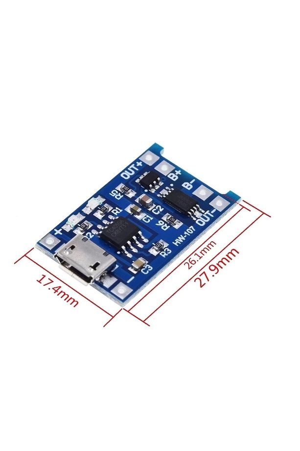 3 Adet Tp4056 Mikro Usb Akım Korumalı 1a 3,7v Lityum Pil Şarj Devresi - 4