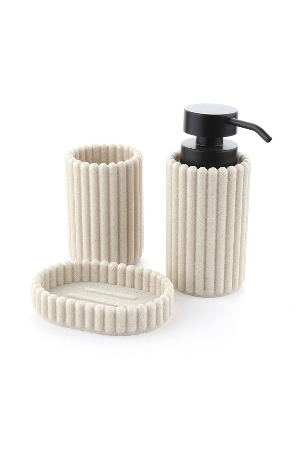 3 Piece Pınterest Polyresin Soap Dish Set