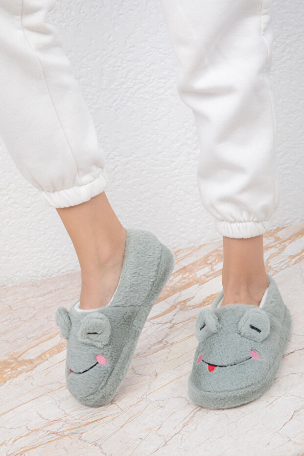 Zelené dámské domácí pantofle - model 19892 - 5