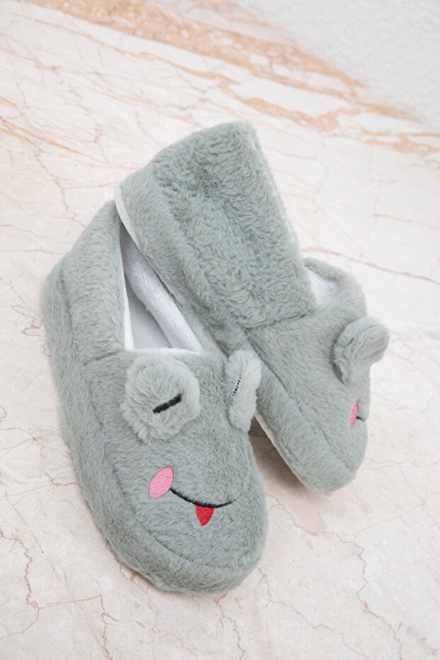 Zelené dámské domácí pantofle - model 19892 - 4