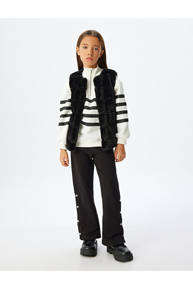 Plush Vest Round Collar Sleeveless