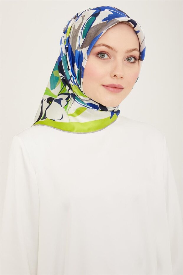 Floral Print Twill Silk Scarf 24Ya9153 52 81
