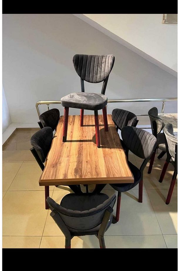 Yemek Masası Takımınıda 100% MDF MASA 6 ADETELMA SANDALYA - 5