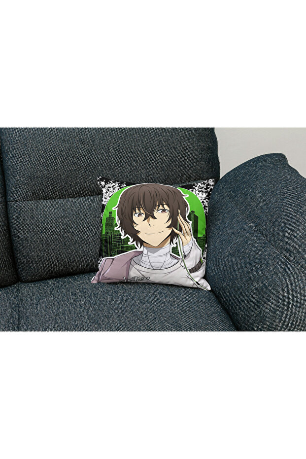 غطاء وسادة مربع بنمط Bungou Stray Dogs Dazai Osamu