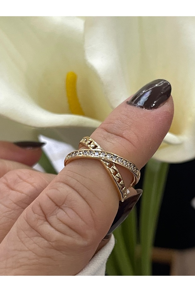 Çelik gold yüzük - 1