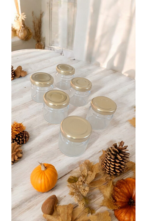 40Cc Small Glass Jar Honey Jar with Gold Lid 12 Pieces