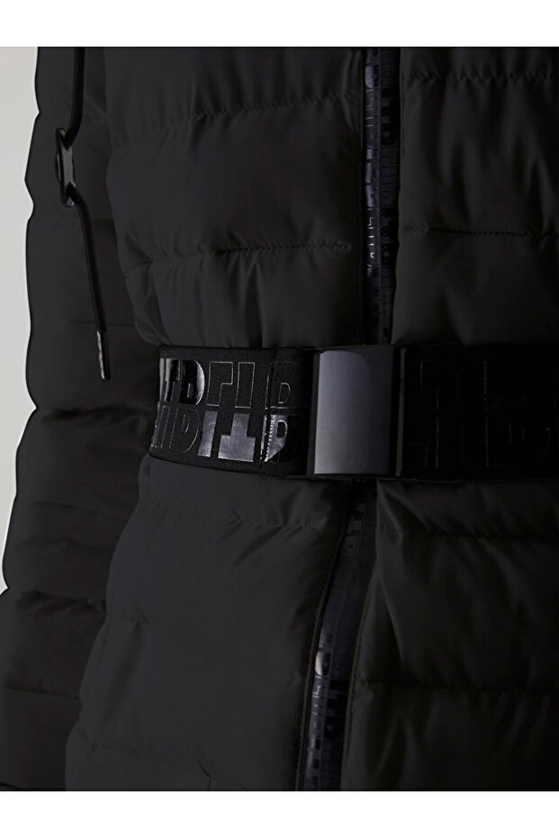 Kemerli Siyah Ceket - 5