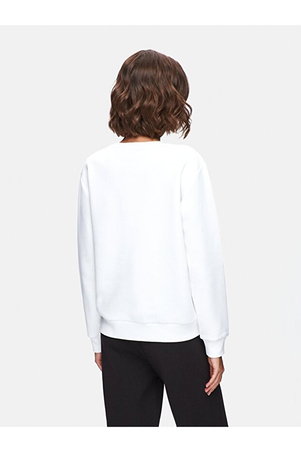 Sıgn Baskılı Bej Sweatshırt - 3