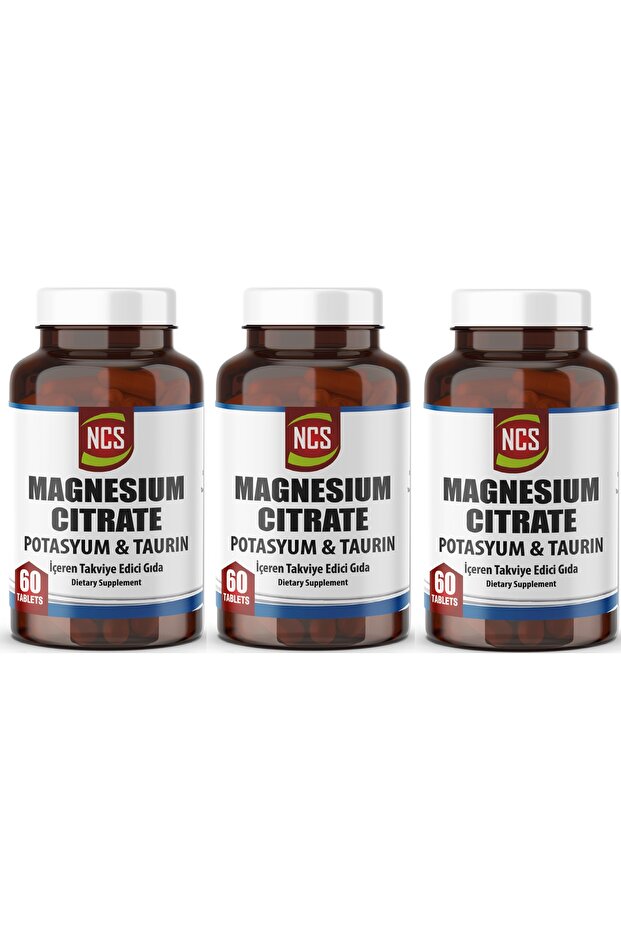 Magnesium Citrate Kalium 3 X 60 Tablets Taurine Vitamin B6 Potassium Mineral