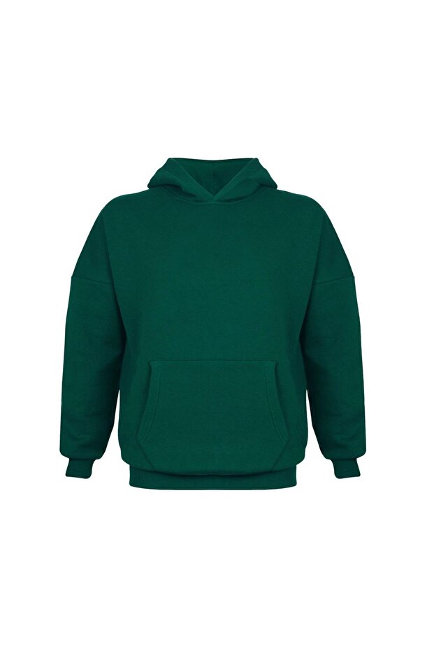 Basic Erkek Oversize Hoodie - 4