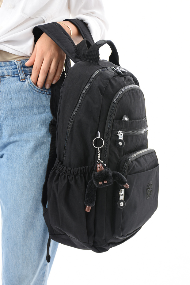 Eba-8861 Klinkır School Bag Backpack Daily Trip Sports Travel Holiday Black with Multi-Compartment Laptop Compartment