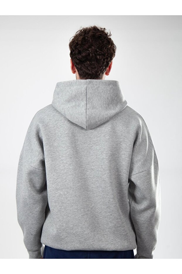 Basic Erkek Oversize Hoodie - 2