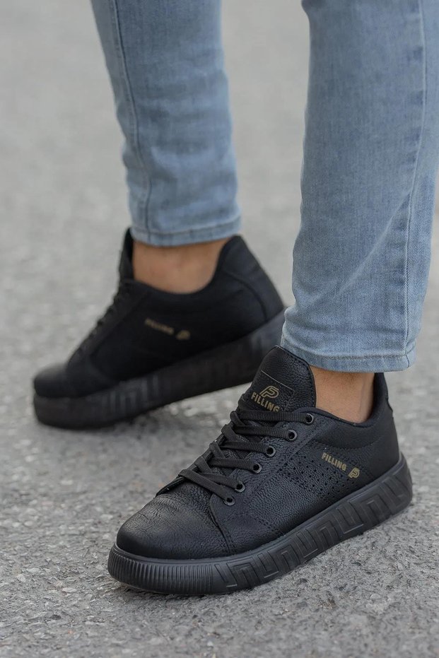Men's Laser Skin Leather Lifestyle Casual Stylish Daily Lace-up Orthopedic Sneaker Sports Shoes