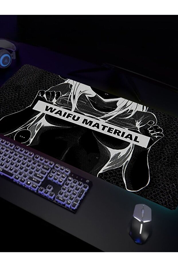 Mousepad Ahegao Hentai Rubber Mouse Pad Large Keyboard Mat Locking Edge Deskmat Extended Non-slip... - 8