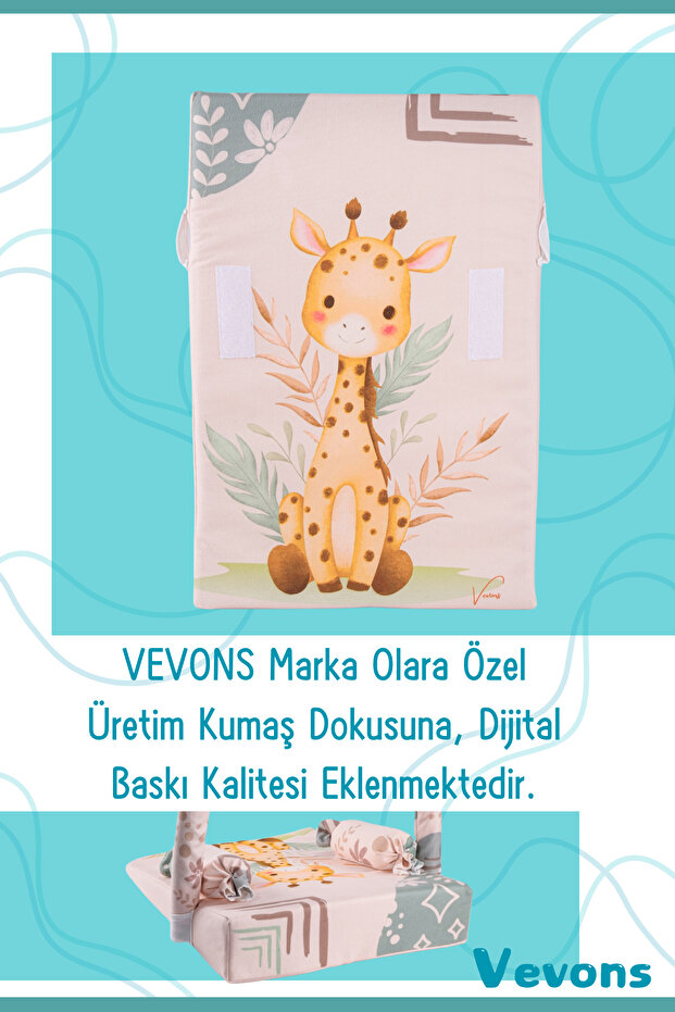 Bebek Reflü Yatağı, Fermuarlı, Yıkanabilir Kılıf, Özel Üretim, %100 Pamuk Kumaş - 5