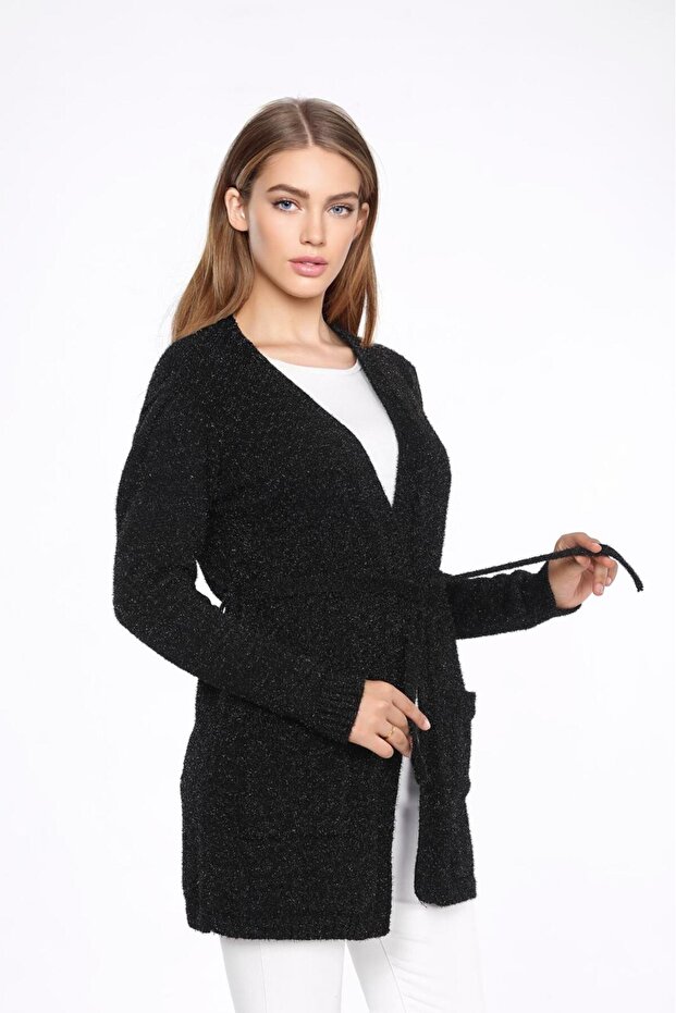 simli triko hırka - 4