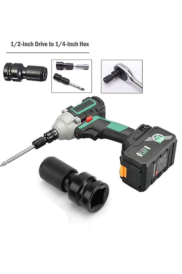 Fonksiyonel 1/2 ve 3/4 Cırcır Kollu Lokma seti 12 Parça Lokma Anahtar Takımı Somun Sökme adaptörlü - 7