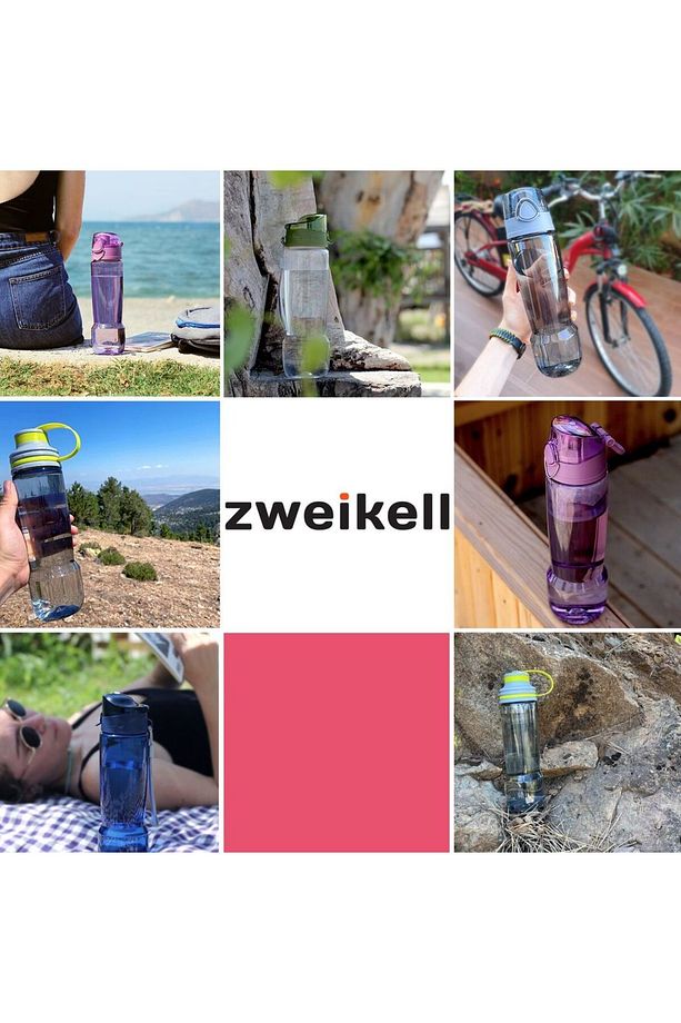 Rezon Switch Rose Bpa Içermez 650 ml Tritan Kırılmaz Suluk - Su Matarası - Yedek Kapak Hedi - 6