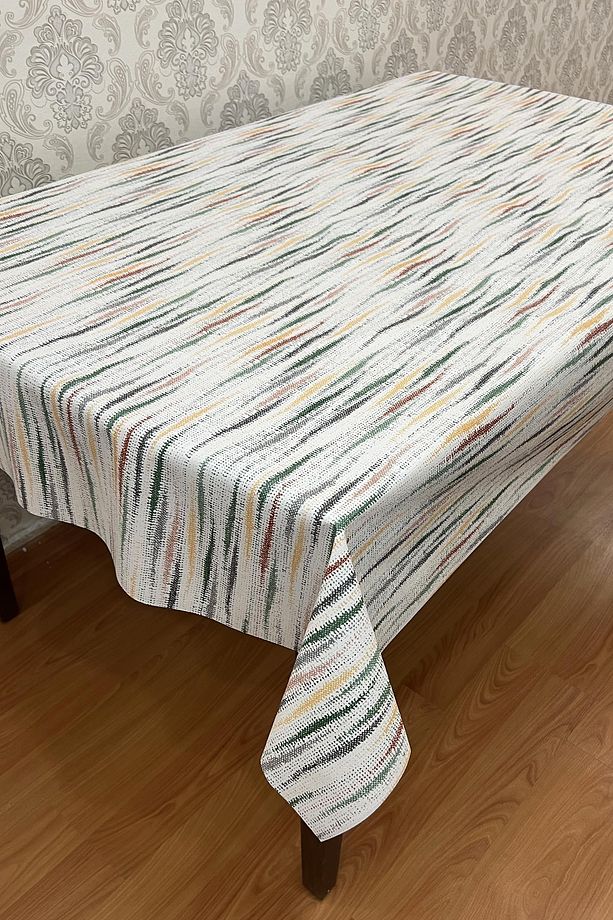 Pvc kaymaz elyaf tabanlı Silinebilir Muşamba Masa Örtüsü_210-A - 4