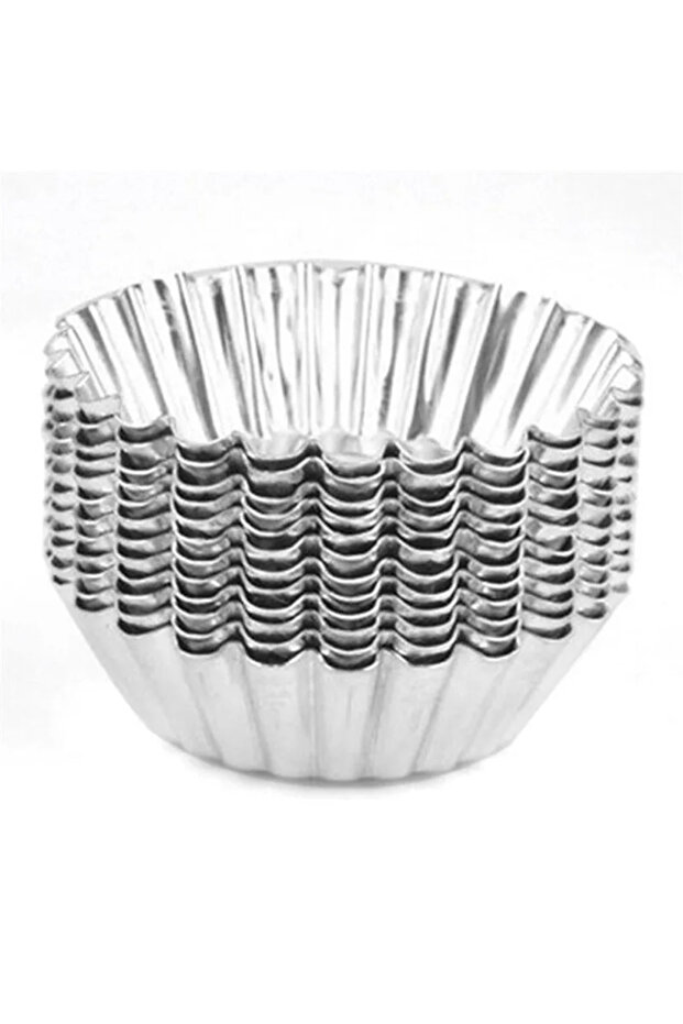 10pcs 10Pcs Stainless Steel Egg Tart Mold Reusable Baking Cookie Pudding Mooncake Pastry Mould Kitch