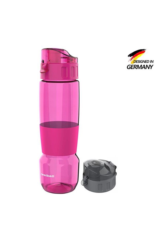 Pivot Switch Hot Pink Bpa Içermez 650 ml Tritan Kırılmaz Suluk - Su Matarası - Yedek Kapak - 1