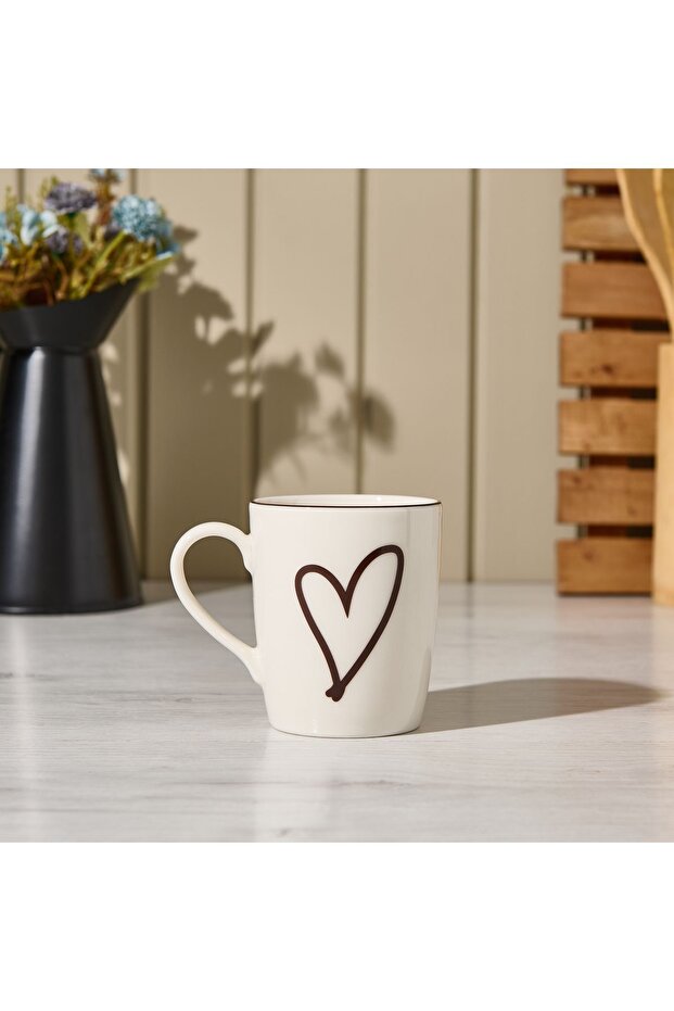 Kitchen Love Patterned Mug - White - 290 ml - 1