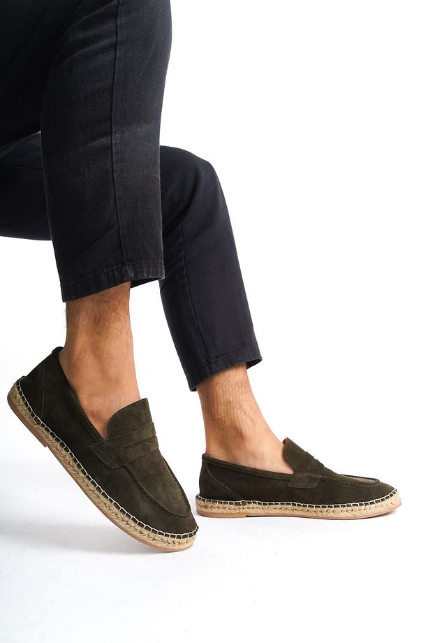 Summer Erkek Jüt Taban Haki Süet Espadril & Loafer -mssr1274-hk - 2