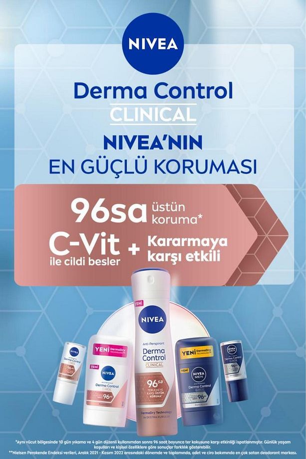 Kadın Roll-on Deodorant Derma Control Clinical 50ml, C Vitamini İle Koltuk Altı Kararma Karşıtı - 7