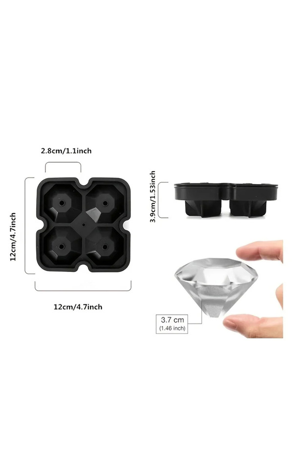 Create Unique Diamond-Shaped Ice Cubes at Home with this DIY Ice Cube Tray Mold - 4
