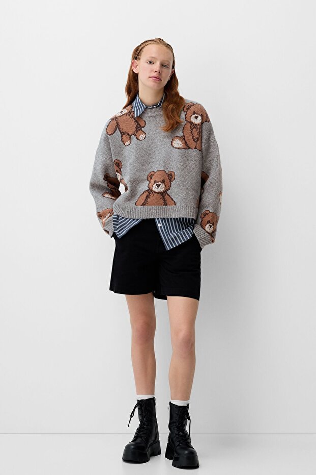 سترة منقوشة بالكامل - 4