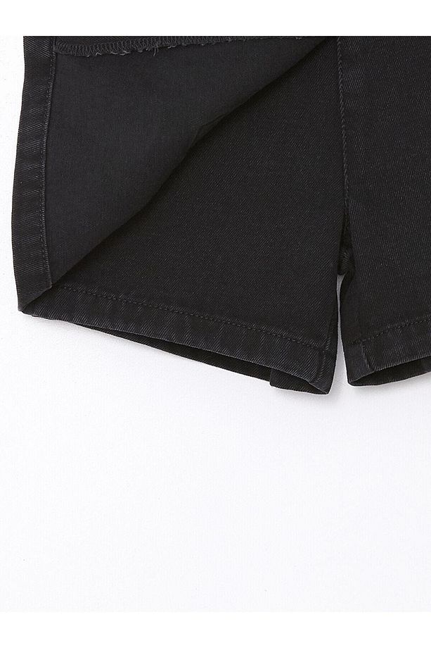 LCW Kids  Beli Lastikli Kız Çocuk Jean Şort Etek - 2