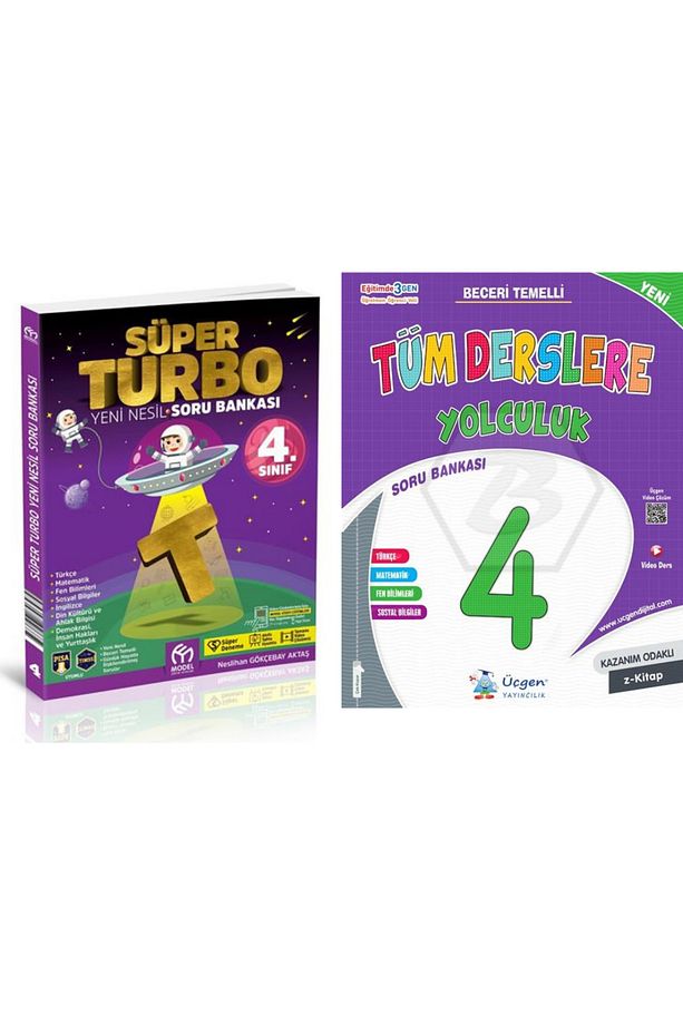 4.SINIF ÜÇGEN YAYINCILIK TÜM DERSLERE YOLCULUK& MODEL EĞİTİM YAYINLARI TURBO S.B. SETİ - 1
