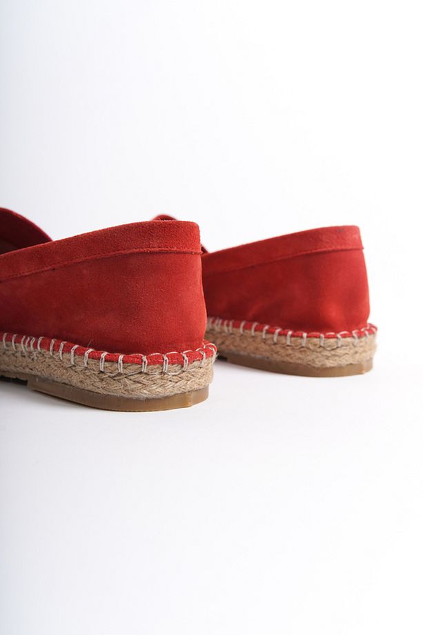 Kadın Süet Espadril Babet Mercan -mcsvt23tms002-mrc - 7
