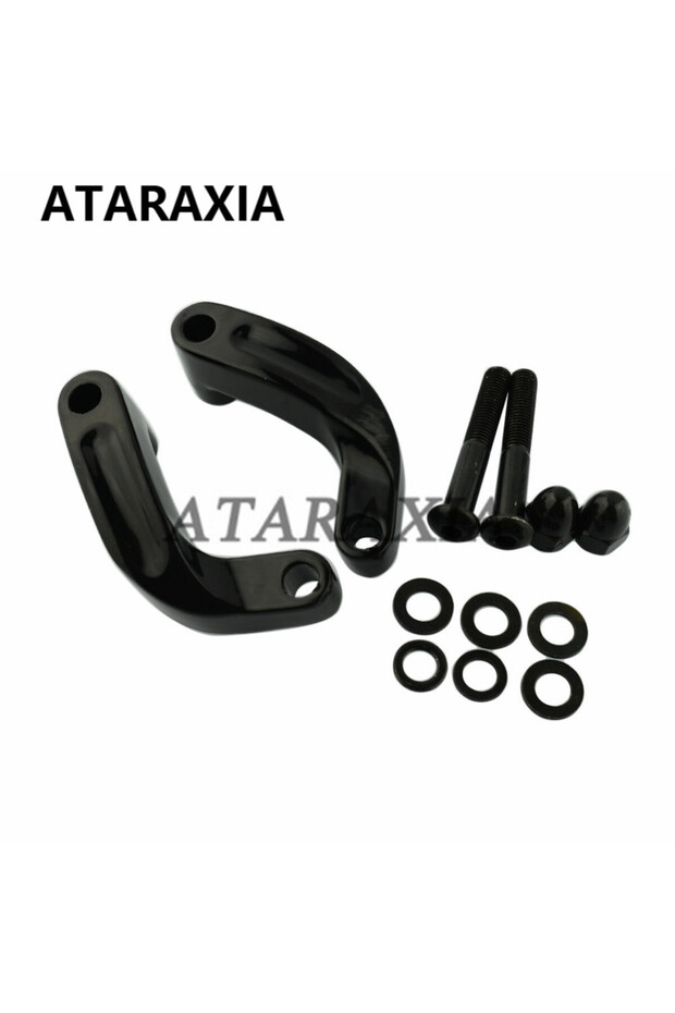 Black Black Chrome Motorcycle Mirror Riser Relocation Extension Adapter Adaptor Kit Mirror Relocatio