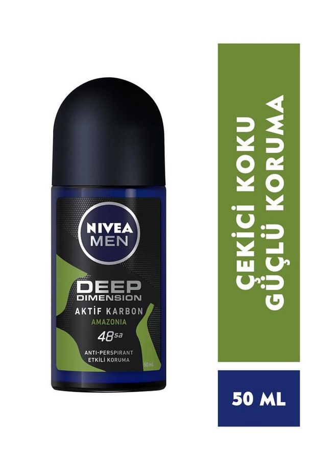 Men Erkek Roll-on Deodorant Deep Dimension Amazonia 50ml, 48 Saat Anti-perspirant Ter Koruması - 1