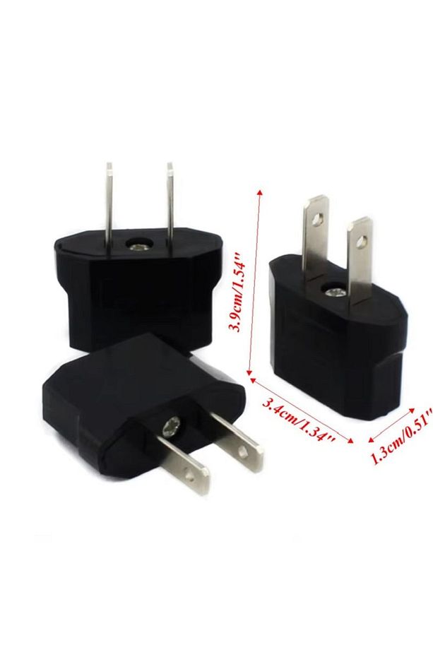 10 Adet Avrupa Amerikan Priz Dönüştürücü Türk Amerikan Fiş Adaptörü Fiş Çevirici 2 Pinli Uç Abd Plug - 6