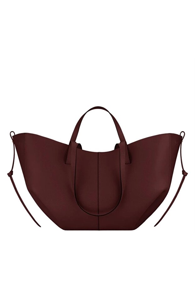 Polene Cyme Style Wallet Detailed Snap Closure Women's Hand and Shoulder Strap Tote Bag