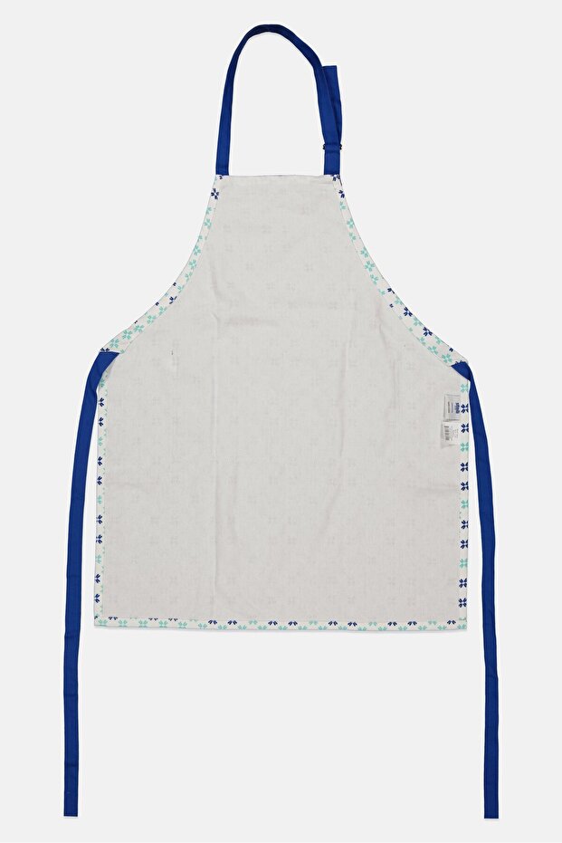 مئزر مطبخ قابل للتعديل بنقوش زهرية، أبيض - 2