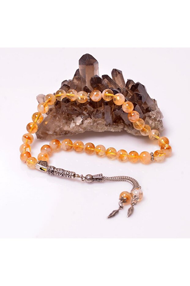 Citrine Stone Prayer Beads (8 mm) - Money Stone