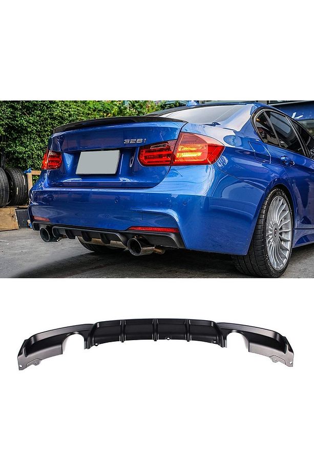 Bmw F30 Difüzör M Performans Parlak Siyah Boyalı Tek Çıkışlı - 1