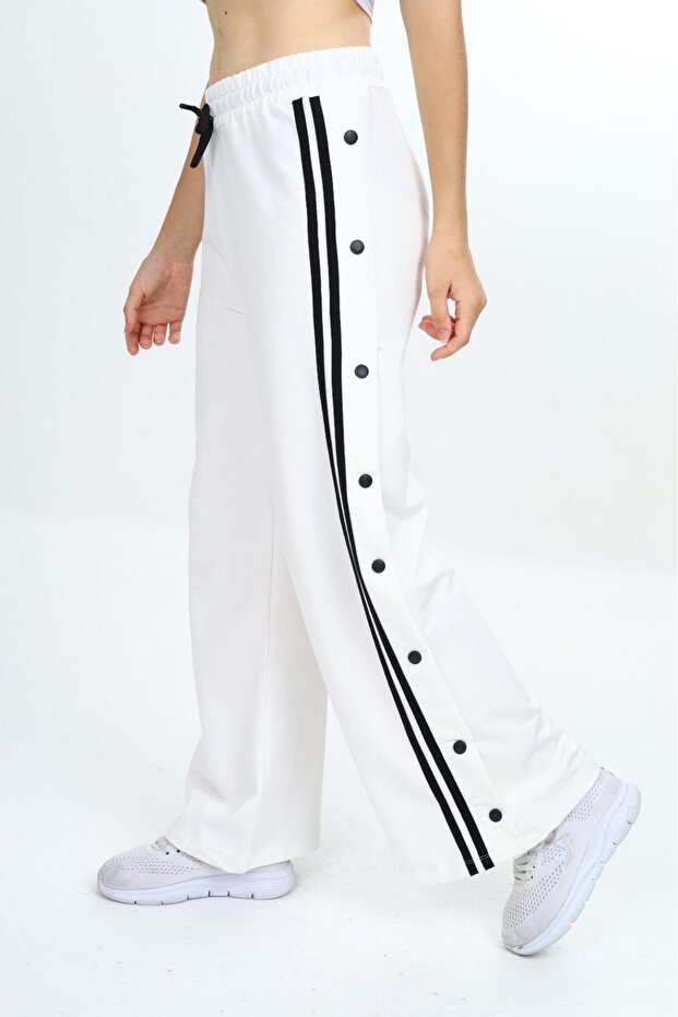 Snap Fastener Sports Sweatpants