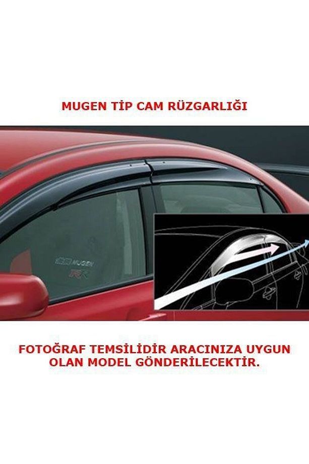 Ford Transit Custom Cam Rüzgarlığı Mugen Tip Ön 2'li - 2
