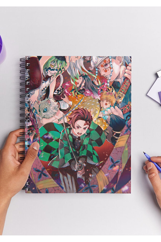 دفتر ملاحظات Demon Slayer Tanjiro Spiral مقاس A5 (50 ورقة)